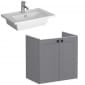 Image of VitrA: Root Classic Wall-hung Vanity Unit with Two Doors and Basin (600mm)