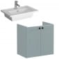 Image of VitrA: Root Classic Wall-hung Vanity Unit with Two Doors and Basin (600mm)