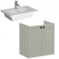Image of VitrA: Root Classic Wall-hung Vanity Unit with Two Doors and Basin (600mm)