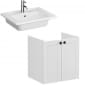 Image of VitrA: Root Classic Wall-hung Vanity Unit with Two Doors and Basin (600mm)