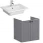 Image of VitrA: Root Classic Wall-hung Vanity Unit with Two Doors and Basin (600mm)