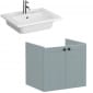 Image of VitrA: Root Classic Wall-hung Vanity Unit with Two Doors and Basin (600mm)