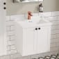 Image of VitrA: Root Classic Wall-hung Vanity Unit with Two Doors and Basin (600mm)