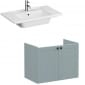 Image of VitrA: Root Classic Wall-hung Wide Vanity Unit with Two Doors and Basin (800mm)
