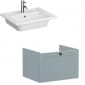 Image of VitrA: Root Classic Wall-hung Vanity Unit with One Drawer and Basin (600mm)