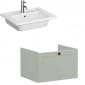 Image of VitrA: Root Classic Wall-hung Vanity Unit with One Drawer and Basin (600mm)