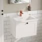Image of VitrA: Root Classic Wall-hung Vanity Unit with One Drawer and Basin (600mm)
