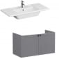 Image of VitrA: Root Classic Wall-hung Vanity Unit with Two Doors and Basin (1000mm)
