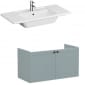 Image of VitrA: Root Classic Wall-hung Vanity Unit with Two Doors and Basin (1000mm)