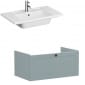 Image of VitrA: Root Classic Wall-hung Vanity Unit with One Drawer and Basin (800mm)