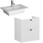 Image of VitrA: Root Classic Wall-hung Vanity Unit with Two Drawers and Basin (600mm)