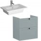 Image of VitrA: Root Classic Wall-hung Vanity Unit with Two Drawers and Basin (600mm)