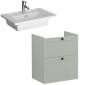 Image of VitrA: Root Classic Wall-hung Vanity Unit with Two Drawers and Basin (600mm)