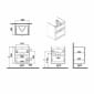Image of VitrA: Root Classic Wall-hung Vanity Unit with Two Drawers and Basin (600mm)