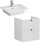 Image of VitrA: Root Classic Wall-hung Vanity Unit with Two Drawers and Basin (600mm)