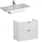 Image of VitrA: Root Classic Wall-hung Vanity Unit with Two Drawers and Basin (800mm)