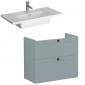 Image of VitrA: Root Classic Wall-hung Vanity Unit with Two Drawers and Basin (800mm)