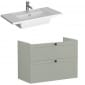 Image of VitrA: Root Classic Wall-hung Vanity Unit with Two Drawers and Basin (800mm)