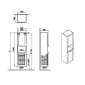 Image of VitrA: Root Classic Wall-hung Tall Cabinet Unit with Two Doors and Laundry Basket (400mm)
