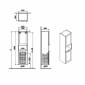 Image of VitrA: Root Classic Wall-hung Tall Cabinet Unit with Two Doors and Laundry Basket (400mm)