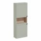 Image of VitrA: Root Classic Wall-hung Tall Cabinet Unit with Doors and Open Middle Shelf (550mm)