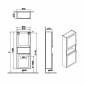 Image of VitrA: Root Classic Wall-hung Tall Cabinet Unit with Doors and Open Middle Shelf (550mm)