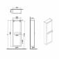 Image of VitrA: Root Classic Wall-hung Tall Cabinet Unit with Two Left-handed Doors (550mm)