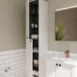 Image of VitrA: Root Classic Wall-hung Tall Cabinet Unit with Two Left-handed Doors (400mm)