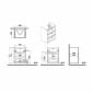 Image of VitrA: Root Classic Wall-hung Vanity Unit with Three Drawers and Basin (600mm)