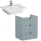 Image of VitrA: Root Classic Wall-hung Vanity Unit with Three Drawers and Basin (600mm)
