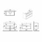 Image of VitrA: Root Classic Wall-hung Vanity Unit with Two Drawers and Basin (1000mm)