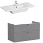 Image of VitrA: Root Classic Wall-hung Vanity Unit with Two Drawers and Basin (1000mm)