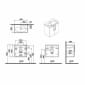Image of VitrA: Root Flat Wall-hung Vanity Unit with Doors (600mm)