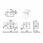 Image of VitrA: Root Flat Wall-hung Vanity Unit with Doors and Basin (600mm)