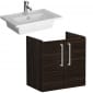 Image of VitrA: Root Flat Wall-hung Vanity Unit with Doors and Basin (600mm)