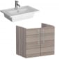 Image of VitrA: Root Flat Wall-hung Vanity Unit with Doors and Basin (600mm)