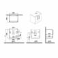 Image of VitrA: Root Flat Wall-hung Vanity Unit with Doors and Basin (60cm)