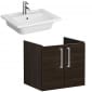 Image of VitrA: Root Flat Wall-hung Vanity Unit with Doors and Basin (60cm)