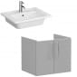 Image of VitrA: Root Flat Wall-hung Vanity Unit with Doors and Washbasin (60cm)