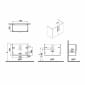 Image of VitrA: Root Flat Wall-hung Vanity Unit in Natural Finish with Doors and Basin (80cm)