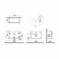Image of VitrA: Root Flat Wall-hung Vanity Unit in Natural Finish with Doors and Basin (80cm)