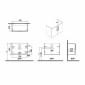 Image of VitrA: Root Flat Wall-hung Vanity Unit with Doors and Basin (80cm)