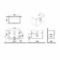Image of VitrA: Root Flat Wall-hung Compact Vanity Unit with Doors and Basin (800mm)