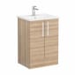 Image of VitrA: Root Flat Floor Standing Vanity Unit with Doors & Basin (600mm)