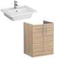 Image of VitrA: Root Flat Floor Standing Vanity Unit with Doors & Basin (600mm)