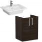 Image of VitrA: Root Flat Floor Standing Vanity Unit with Doors & Basin (600mm)