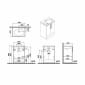 Image of VitrA: Root Flat Floor Standing Vanity Unit with Doors & Basin (600mm)