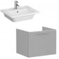 Image of VitrA: Root Flat Wall-hung Vanity Unit with One Drawer and Basin (600mm)