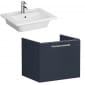 Image of VitrA: Root Flat Wall-hung Vanity Unit with One Drawer and Basin (600mm)