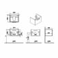 Image of VitrA: Root Flat Wall-hung Vanity Unit with One Drawer and Basin (600mm)